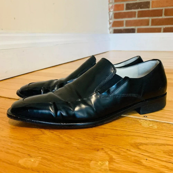 Kenneth Cole New York Mens 7.5 M Leath Slip-On Loafer Dress Shoes Black main image 13